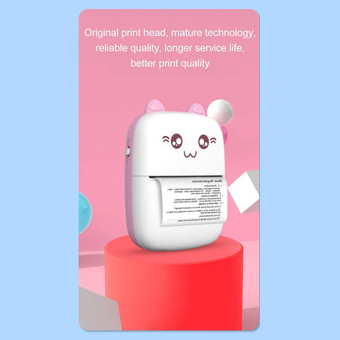 Pocket Mini Printer, Mobile Phone Bluetooth Connection Wireless Mini Thermal Printer with Android or iOS APP, Portable Smart Printer with Fast Paper Output and Thermal Paper Roll Description:- HIGH QUALITY PRINTING with low power consumption and built-in