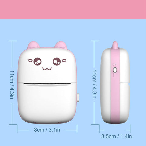 Pocket Mini Printer, Mobile Phone Bluetooth Connection Wireless Mini Thermal Printer with Android or iOS APP, Portable Smart Printer with Fast Paper Output and Thermal Paper Roll Description:- HIGH QUALITY PRINTING with low power consumption and built-in